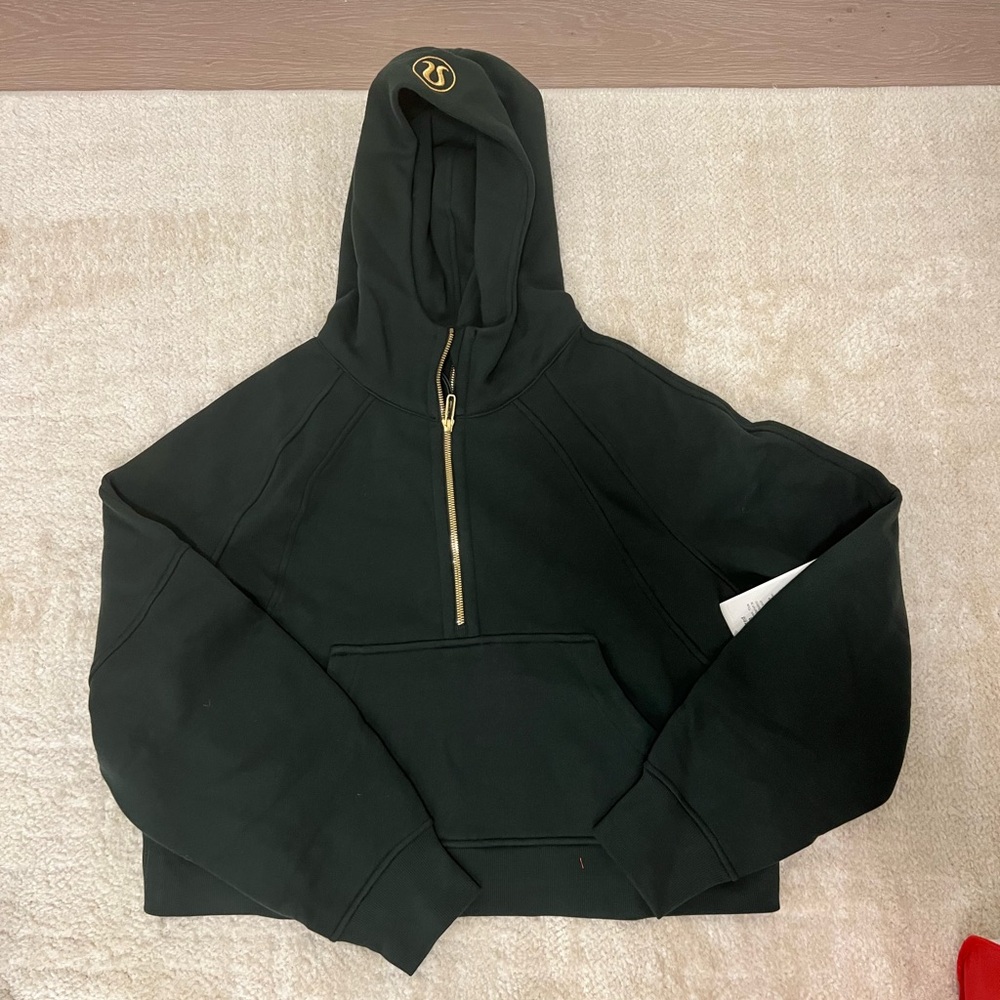 Scuba oversized half zip hoodie